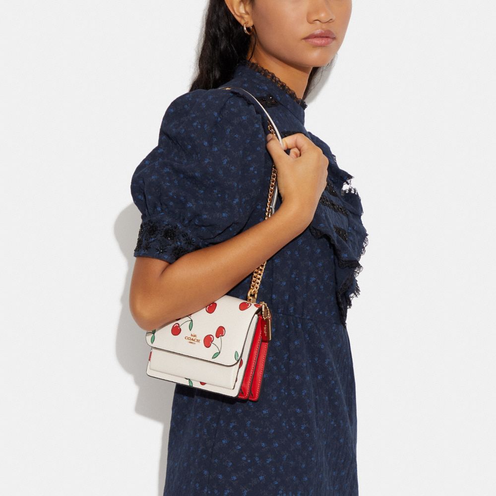 COACH®,Mini Klare Crossbody With Heart Cherry Print,,Detail View