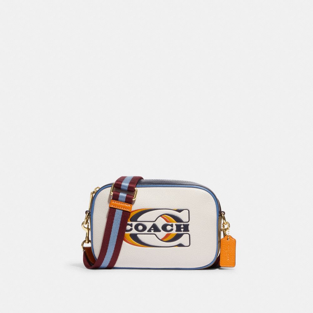 COACH®  Mini Jamie Camera Bag In Colorblock Signature Canvas With Coach  Stamp