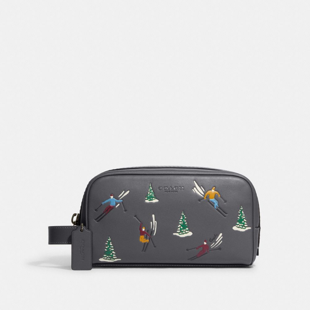 Small Travel Kit With Ski Slope Print