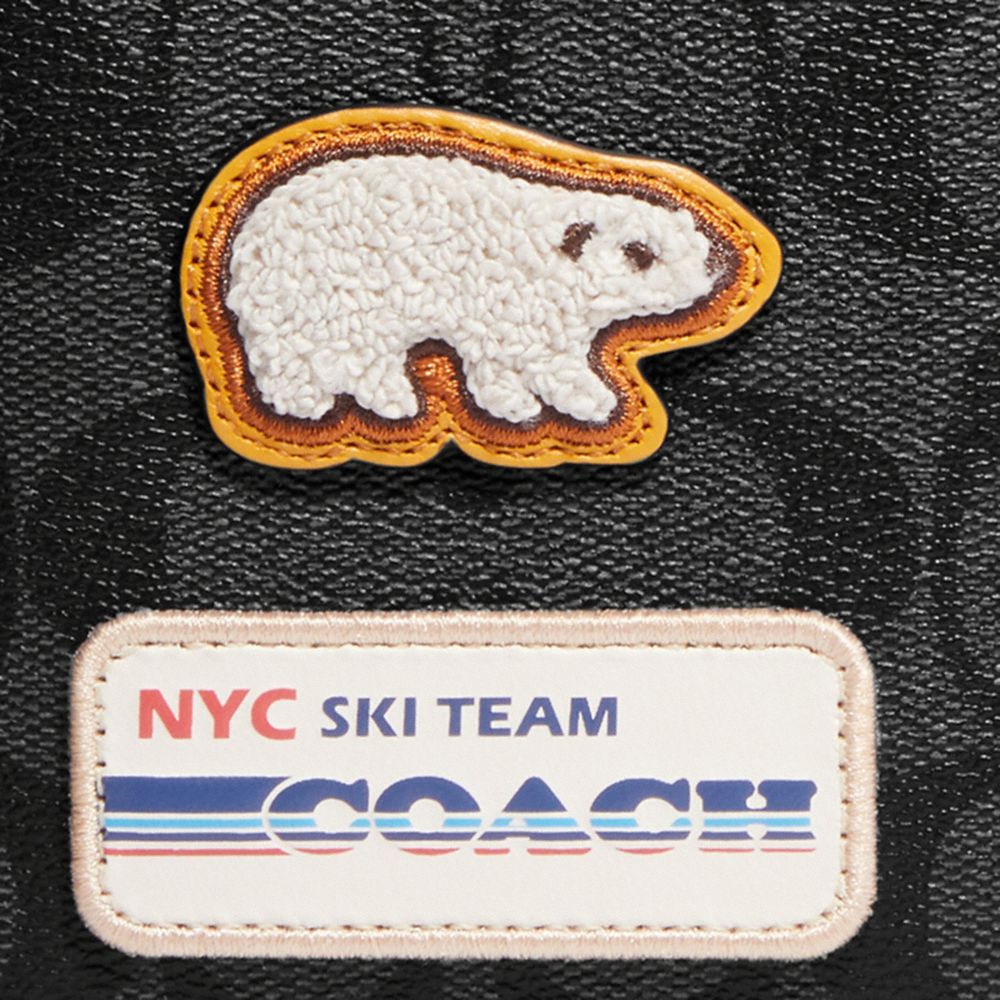 【新品】COACH コーチ スノーフレーク 財布 三つ折 シグネチャーキャンバス COACH コーチ 財布 三つ折り 折財布 ミニ レディース 雪 スノー