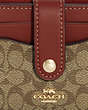COACH®,ATTACHMENT CARD CASE IN COLORBLOCK SIGNATURE CANVAS,Gold/Khaki/Terracotta,Detail View