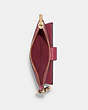 COACH®,ATTACHMENT CARD CASE IN COLORBLOCK SIGNATURE CANVAS,pvc,Im/Brown/Pink,Inside View,Top View