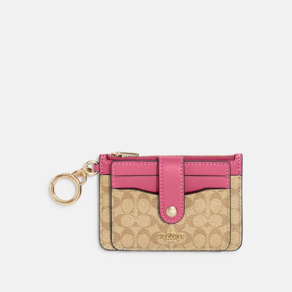 COACH® Outlet  Magnetic Card Case In Signature Canvas