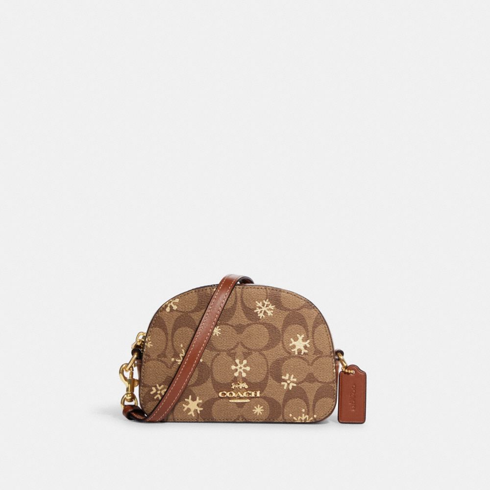 Coach X Peanuts Mini Serena Satchel In Signature Canvas With Varsity  Patches