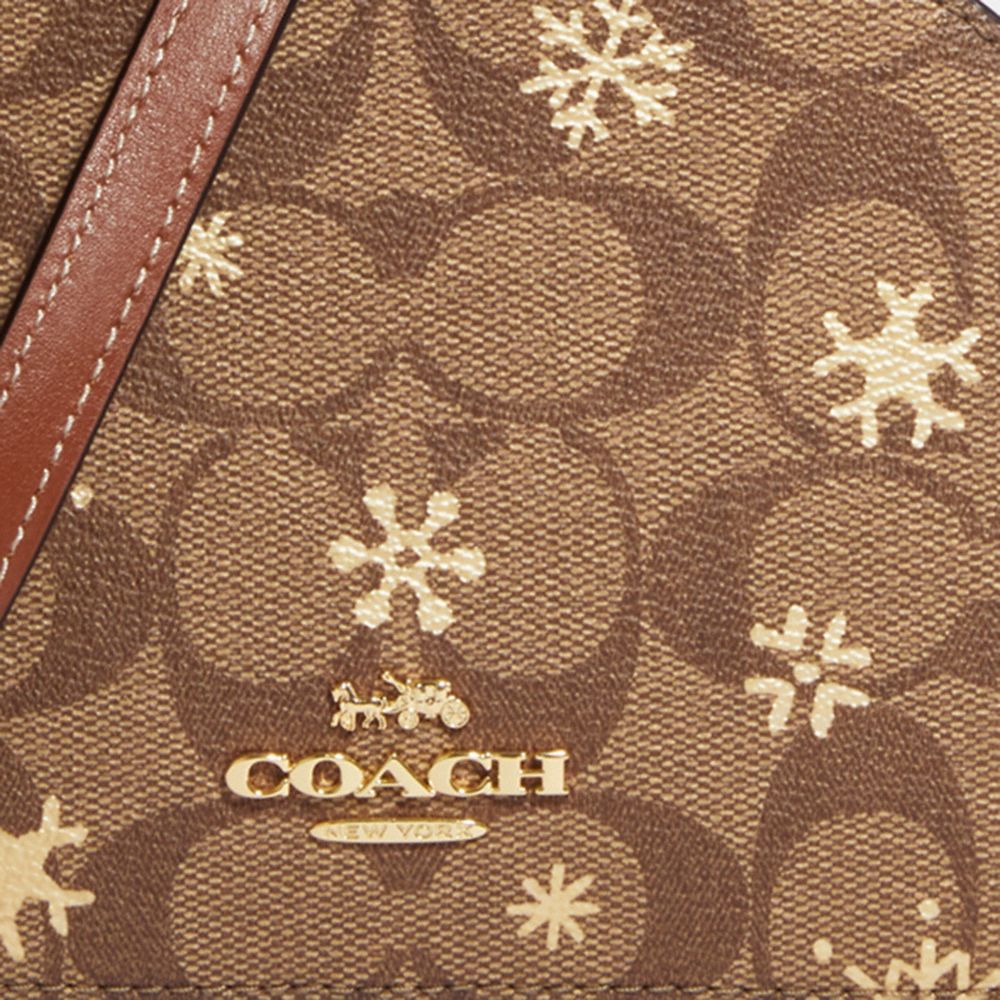 COACH®  Mini Serena Crossbody In Signature Canvas With Snowflake Print