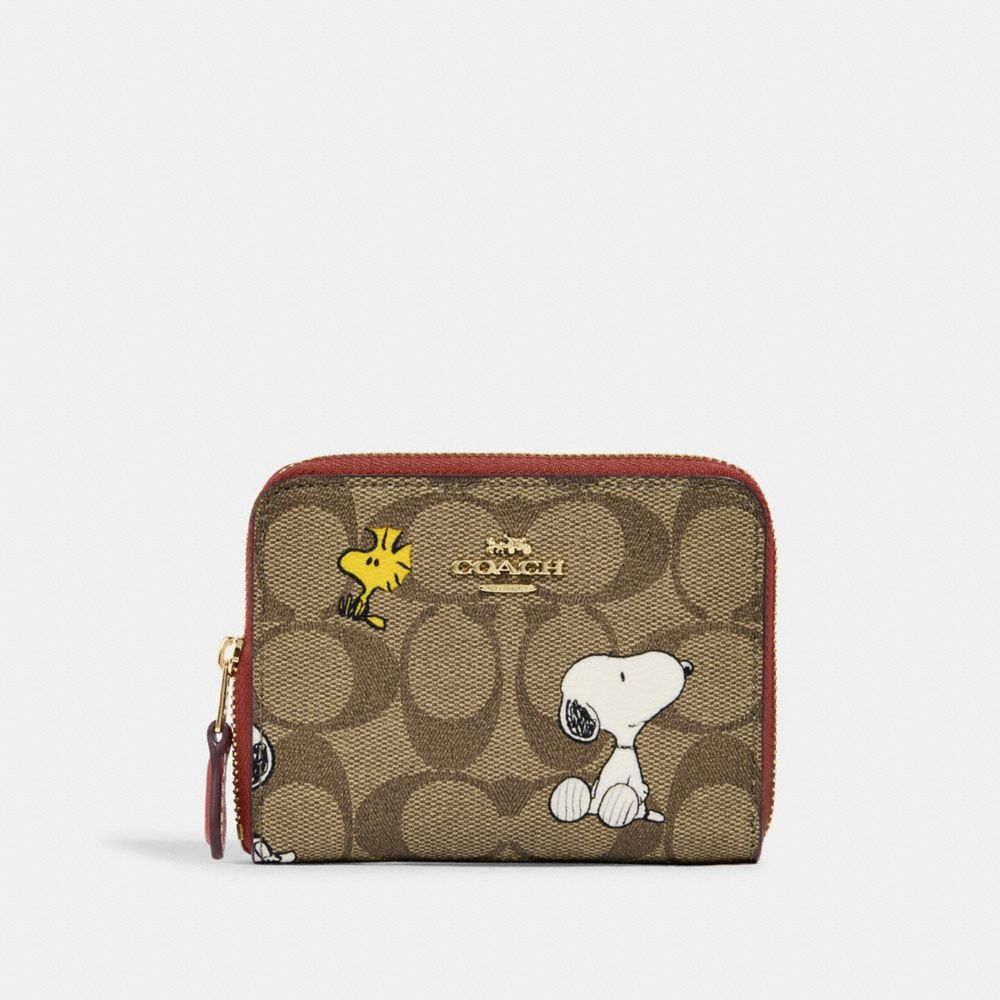 COACH® | Coach X Peanuts Small Zip Around Wallet In Signature