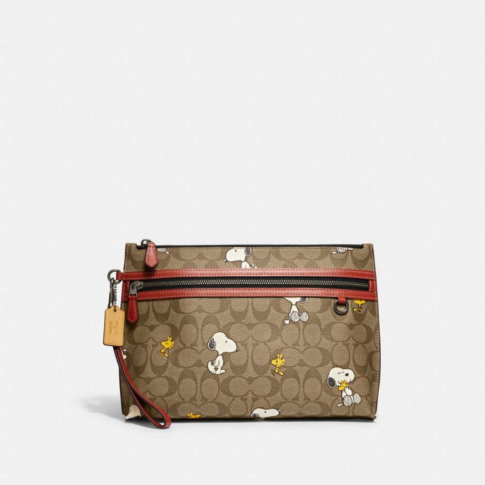 COACH® | Coach X Peanuts Carry All Pouch In Signature Canvas With ...