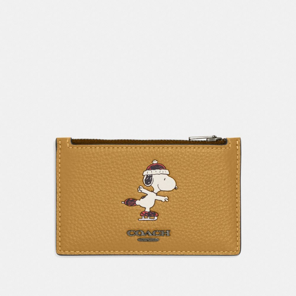 COACH☆PEANUTS】新品☆新作☆ジップ カード ケース・スヌーピー☆-