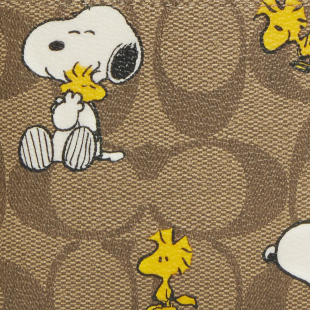 おまけ付】 COACH×PEANUTS スナップウォレット ウッドストック柄 折り