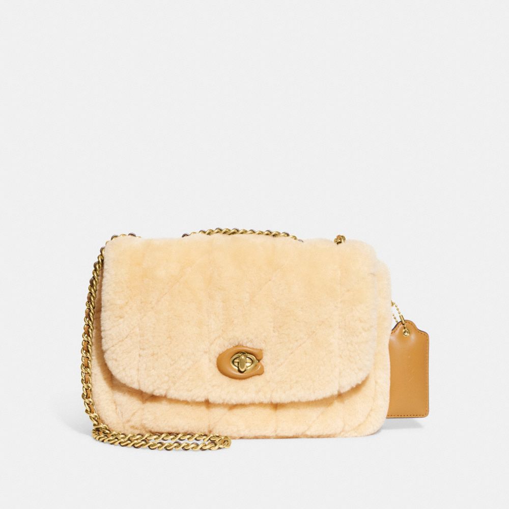 COACH®  Pillow Madison Shoulder Bag In Shearling With Quilting