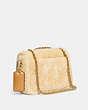 COACH®,PILLOW MADISON SHOULDER BAG IN SHEARLING WITH QUILTING,Shearling,Medium,Brass/Natural,Angle View