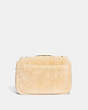 COACH®,PILLOW MADISON SHOULDER BAG IN SHEARLING WITH QUILTING,Shearling,Medium,Brass/Natural,Back View