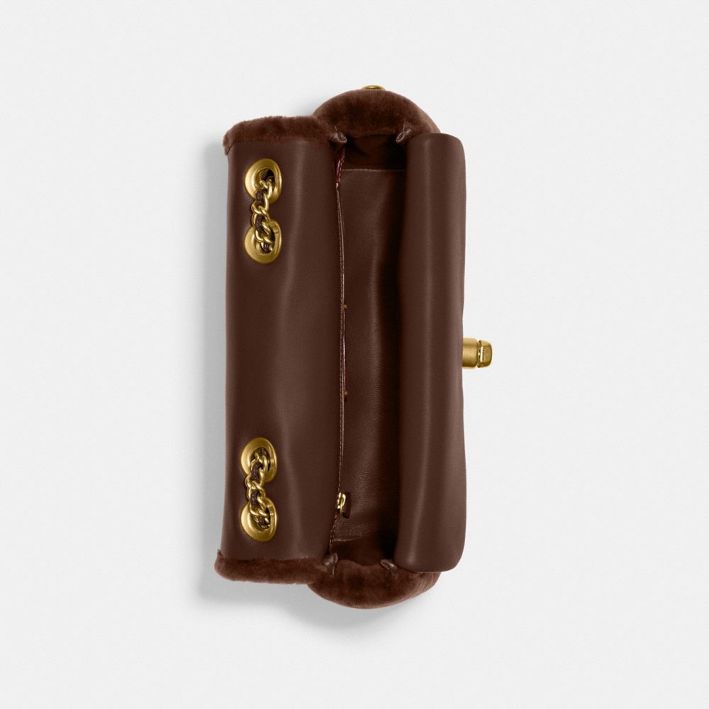 COACH®,ピロー マディソン ショルダー バッグ・シアリング・キルティング,ﾌﾞﾗｽ/ﾊﾞｲｿﾝ ﾌﾞﾗｳﾝ