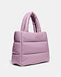 COACH®,PILLOW TOTE,Nappa leather,X-Large,Pewter/Ice Purple,Angle View