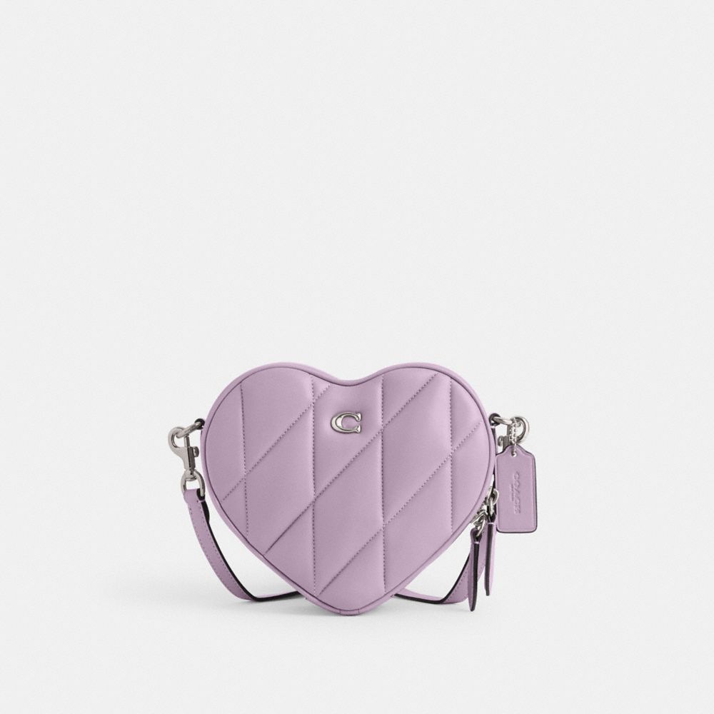 Coach Heart Umhängetasche Mit Steppung In Purple