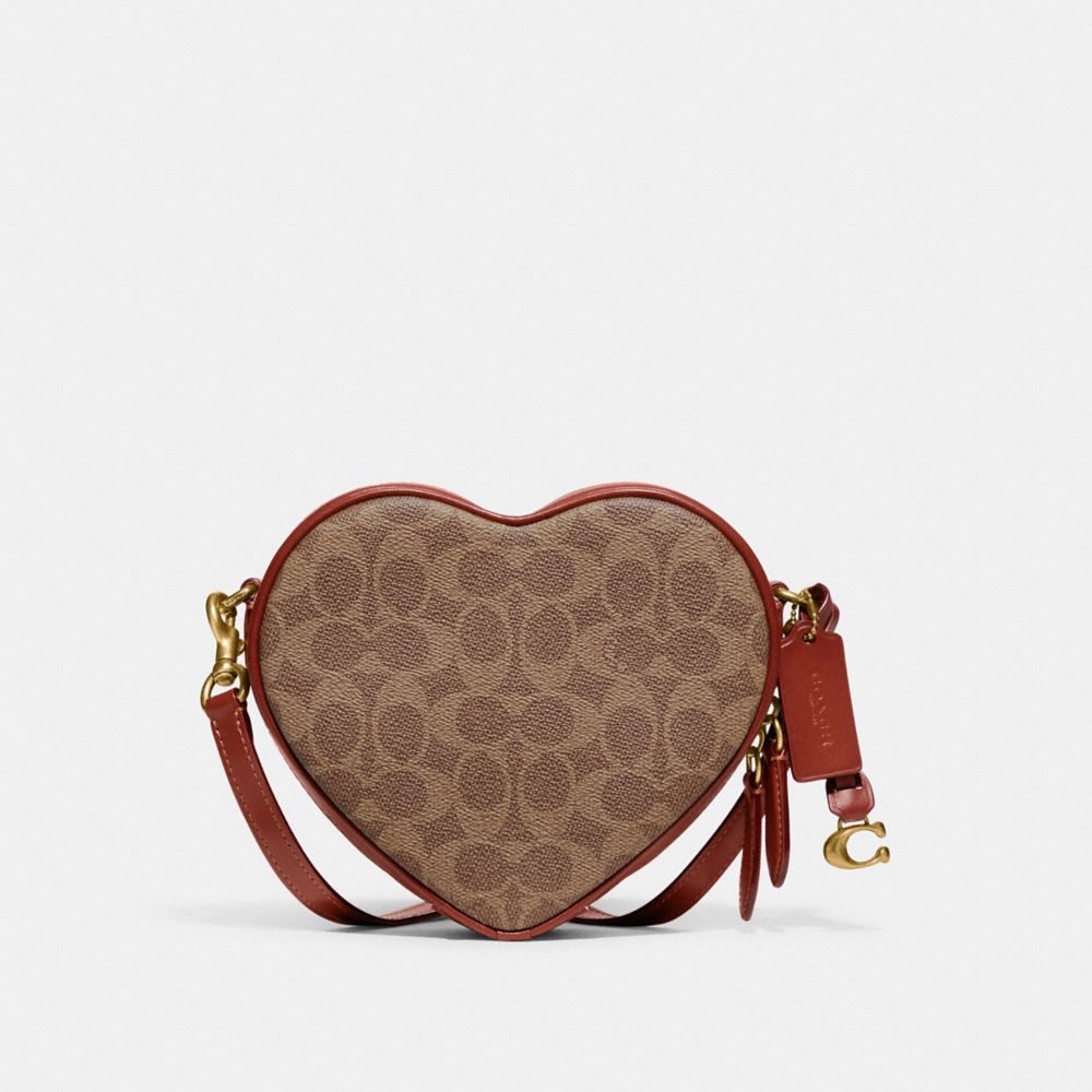 COACH® | Heart Crossbody In Signature Canvas