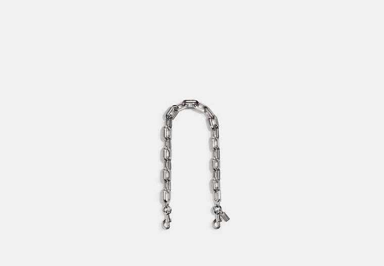 COACH®,LINK CHAIN STRAP,Metal,Silver,Front View
