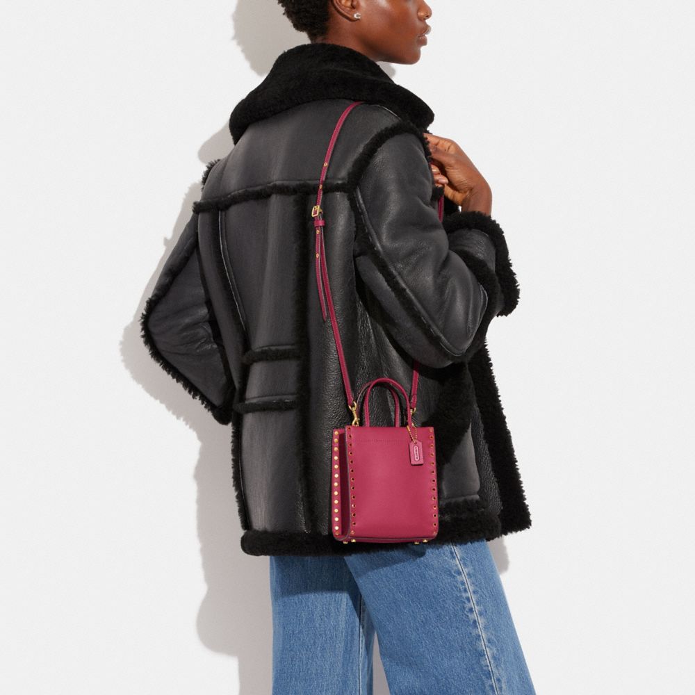 COACH®,Mini Cashin Tote With Crystal Rivets,,Detail View