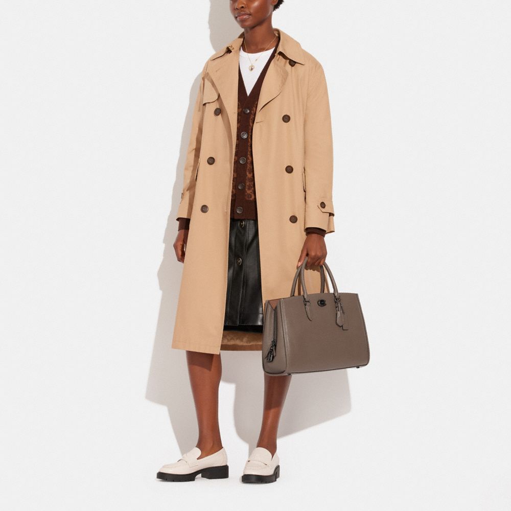 COACH®,FOURRE-TOUT BROOKE,Cuir galet poli,Étain/Pierre sombre,Detail View