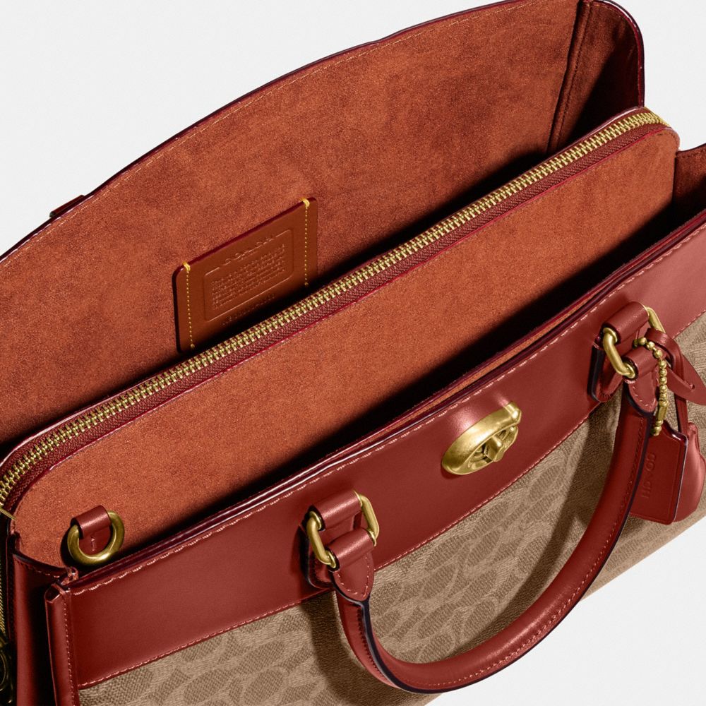 Coach brooke carryall in signature leather sale