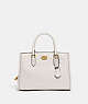 COACH®,BROOKE CARRYALL 28,Polished Pebble Leather,Medium,Brass/Chalk,Front View
