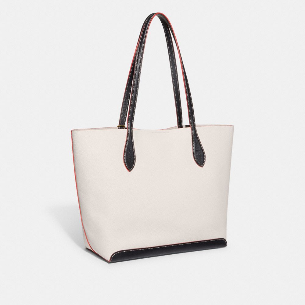 COACH®,Kia Tote In Colorblock,,Angle View