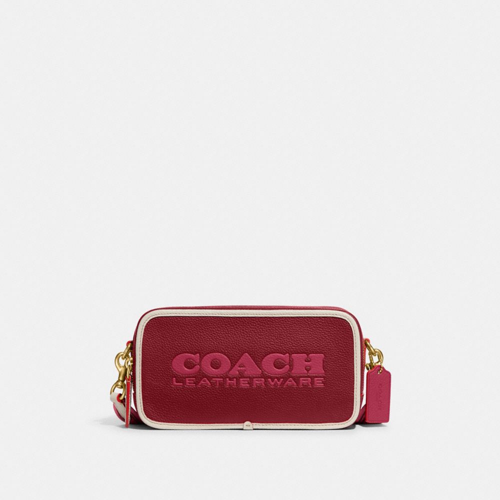 Coach Pink Pebbled Leather Camera Shoulder Bag Coach