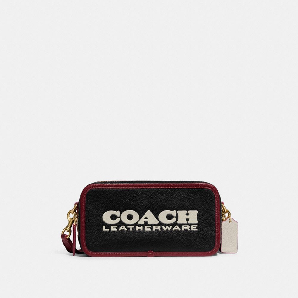 COACH®,キア カメラ バッグ・カラーブロック,ボディバッグ&斜めがけバッグ,ﾌﾞﾗｽ/ﾌﾞﾗｯｸ ﾏﾙﾁ