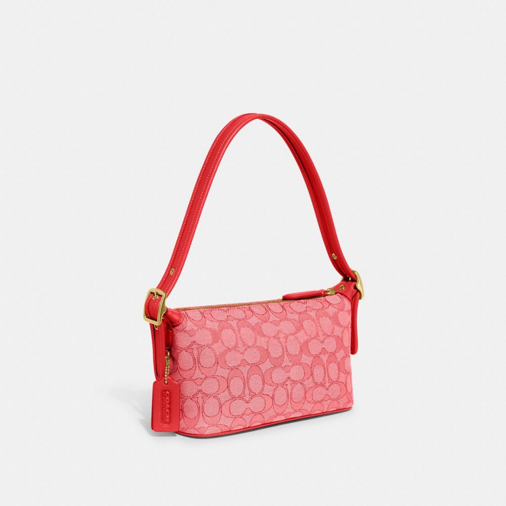 Coach Signature Logo-Jacquard Soho Bag Pink