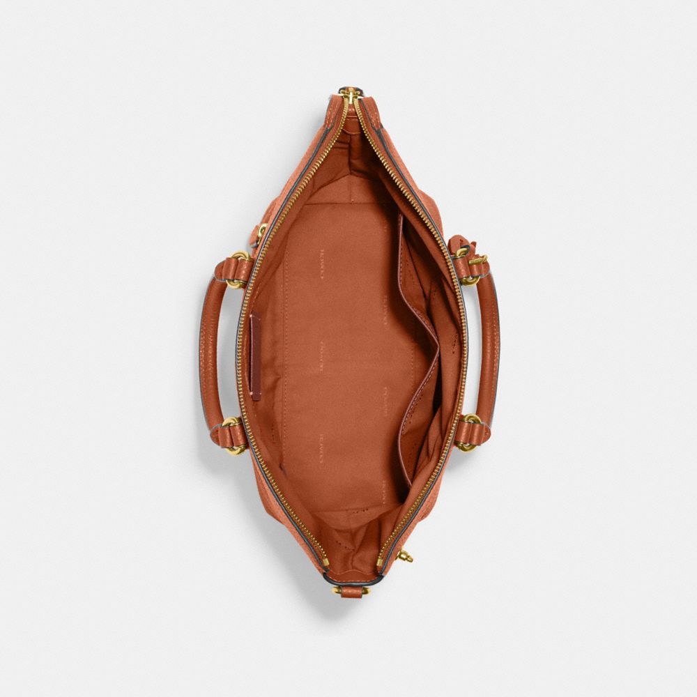 COACH®,Cara Satchel Bag,,Inside View,Top View