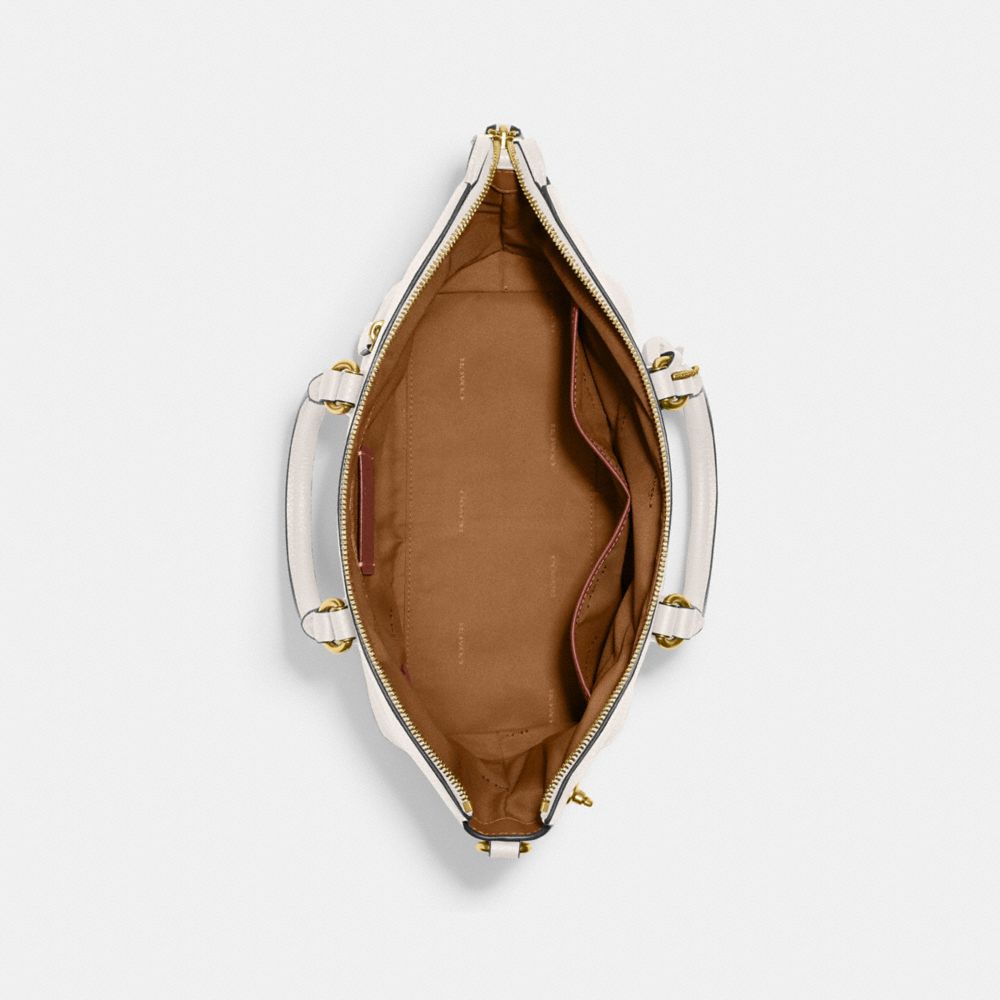 COACH®,Cara Satchel Bag,,Inside View,Top View