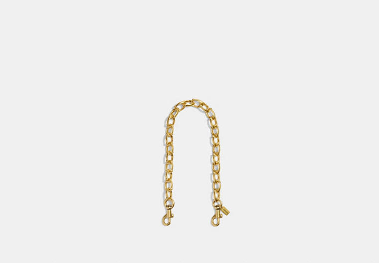 COACH®,SIGNATURE LINK CHAIN STRAP,Metal,Brass,Front View
