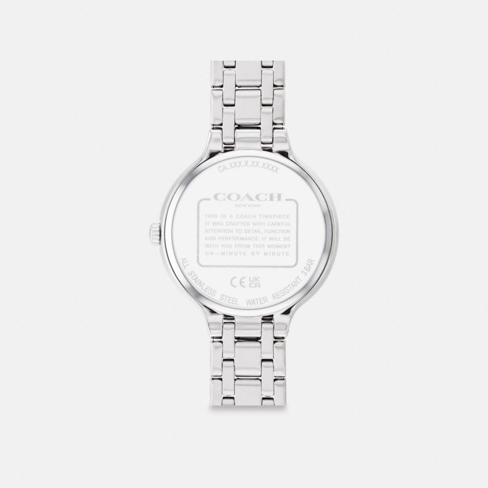 COACH®,ジョージー ウォッチ 34MM,腕時計,ｽﾃﾝﾚｽ ｽﾃｨｰﾙ/ﾌﾞﾙｰ