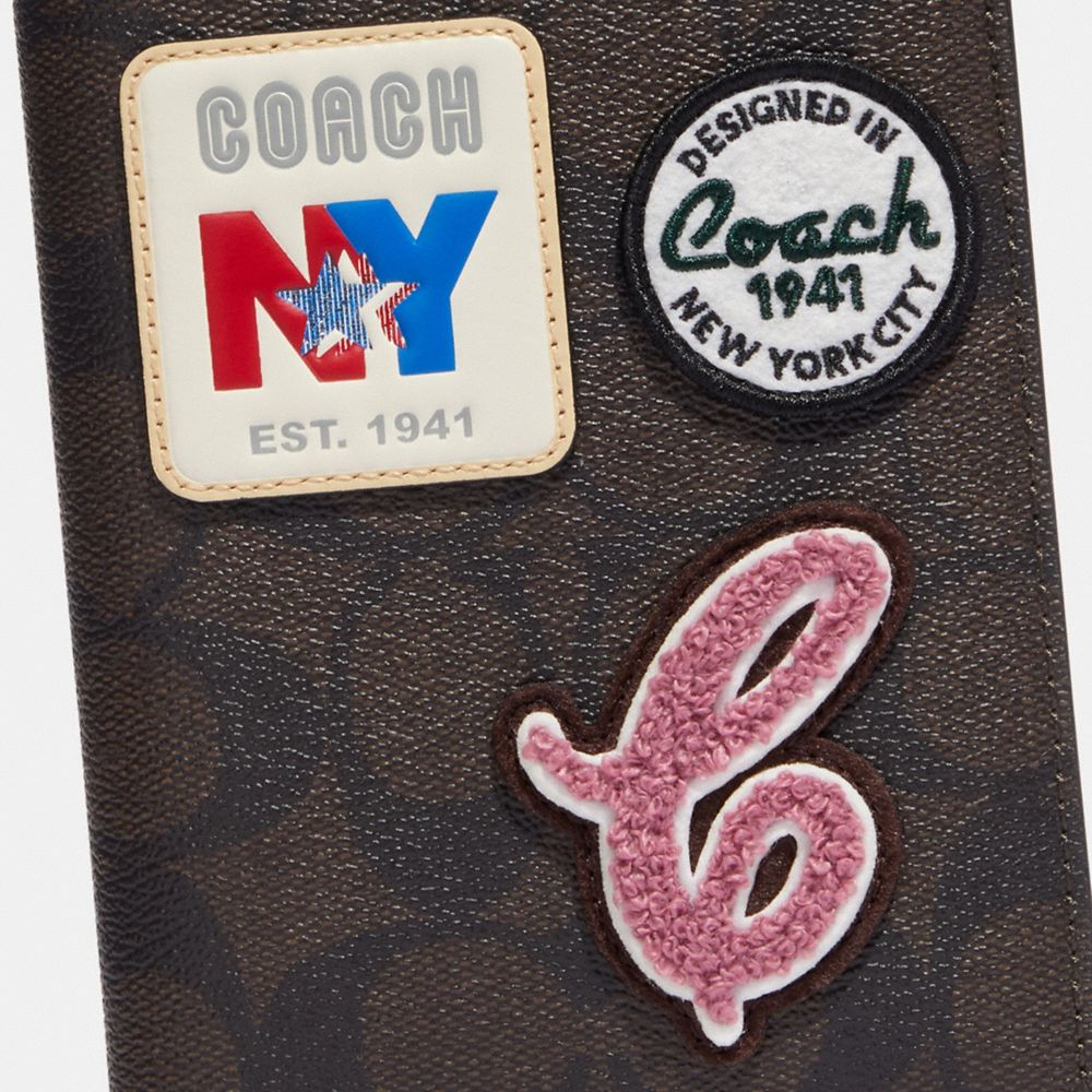 Passport Case In Signature Canvas With Ski Patches