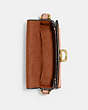 COACH®,STUDIO 12,Patent Leather,Mini,Brass/Latte,Inside View,Top View