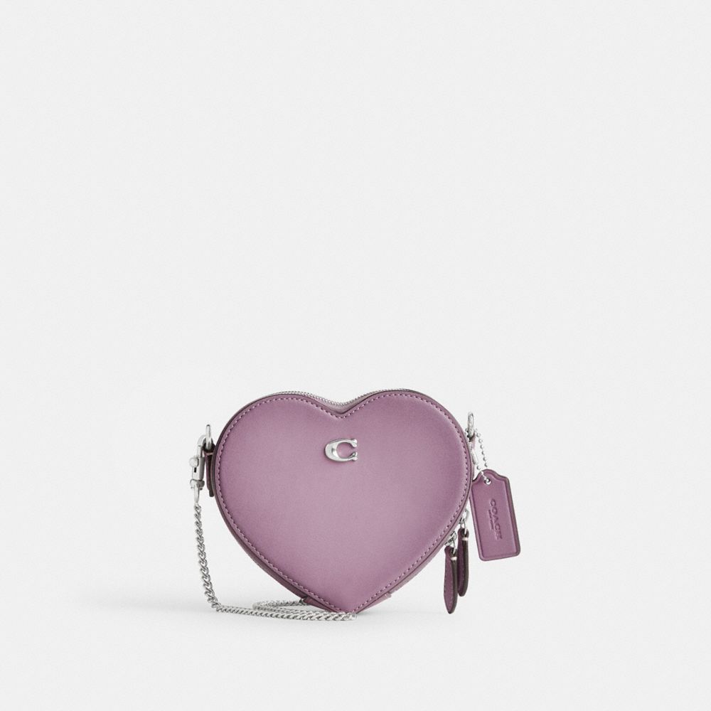 Women's Heart Shaped Crossbody Bag With Quilting, COACH