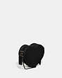 COACH®,HEART CROSSBODY 14,Glovetanned Leather,Mini,Pewter/Black,Angle View