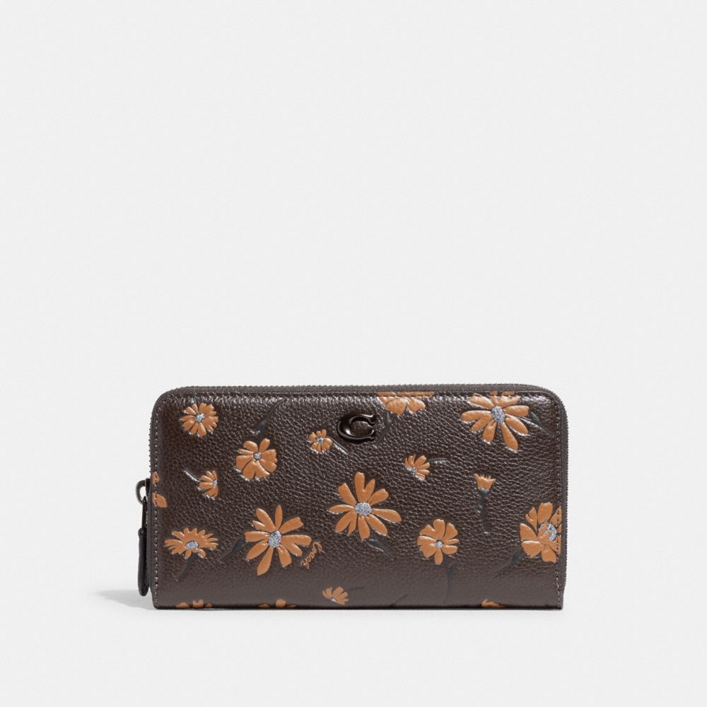 Coach Accordion Zip Wallet with Antique Floral Print