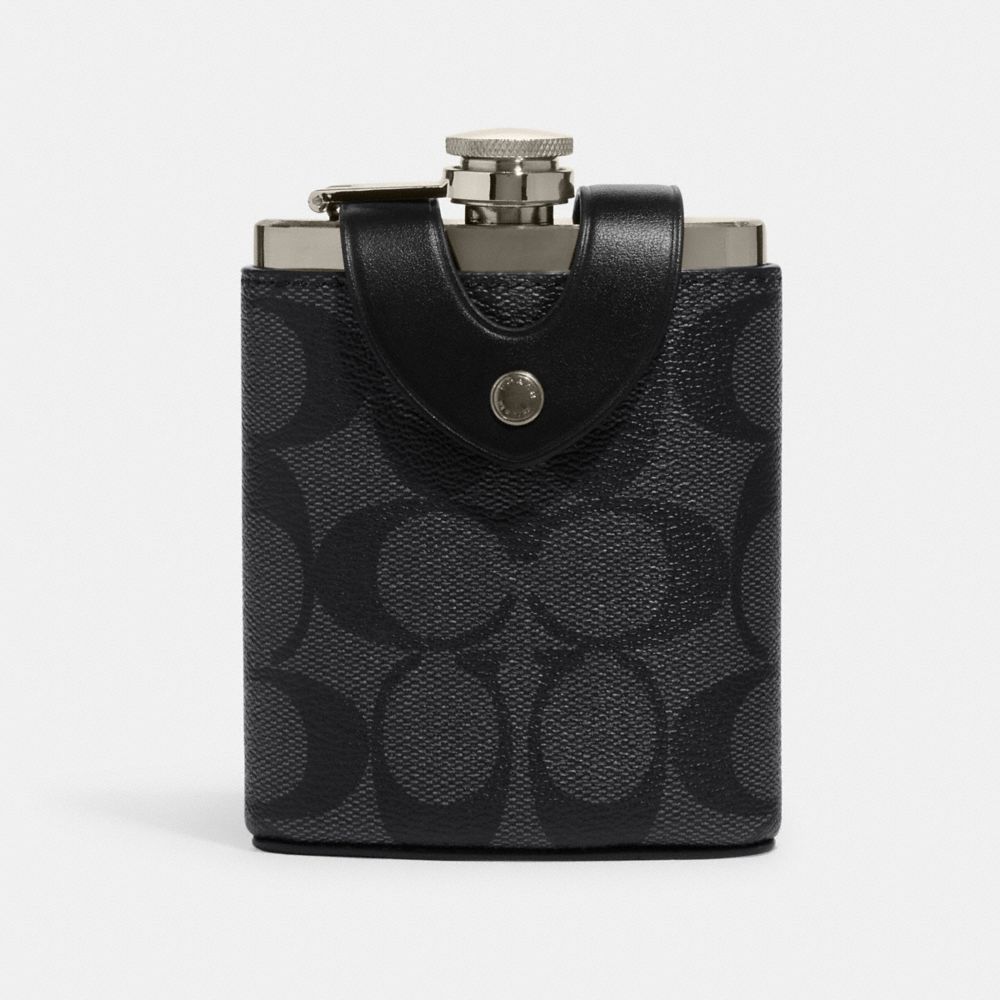 COACH®  Flask With Plaid Print