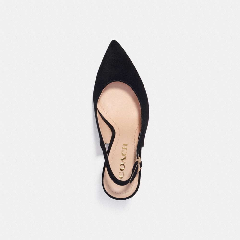 COACH®,SUTTON SLINGBACK PUMP WITH RECYCLED GLITTER,Black,Inside View,Top View