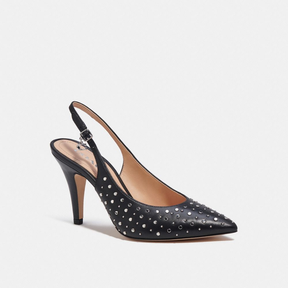 COACH®,SOPHI SLINGBACK PUMP,Black,Front View