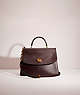 COACH®,RESTORED PARKER TOP HANDLE 32,Leather,Medium,Brass/Oxblood,Front View
