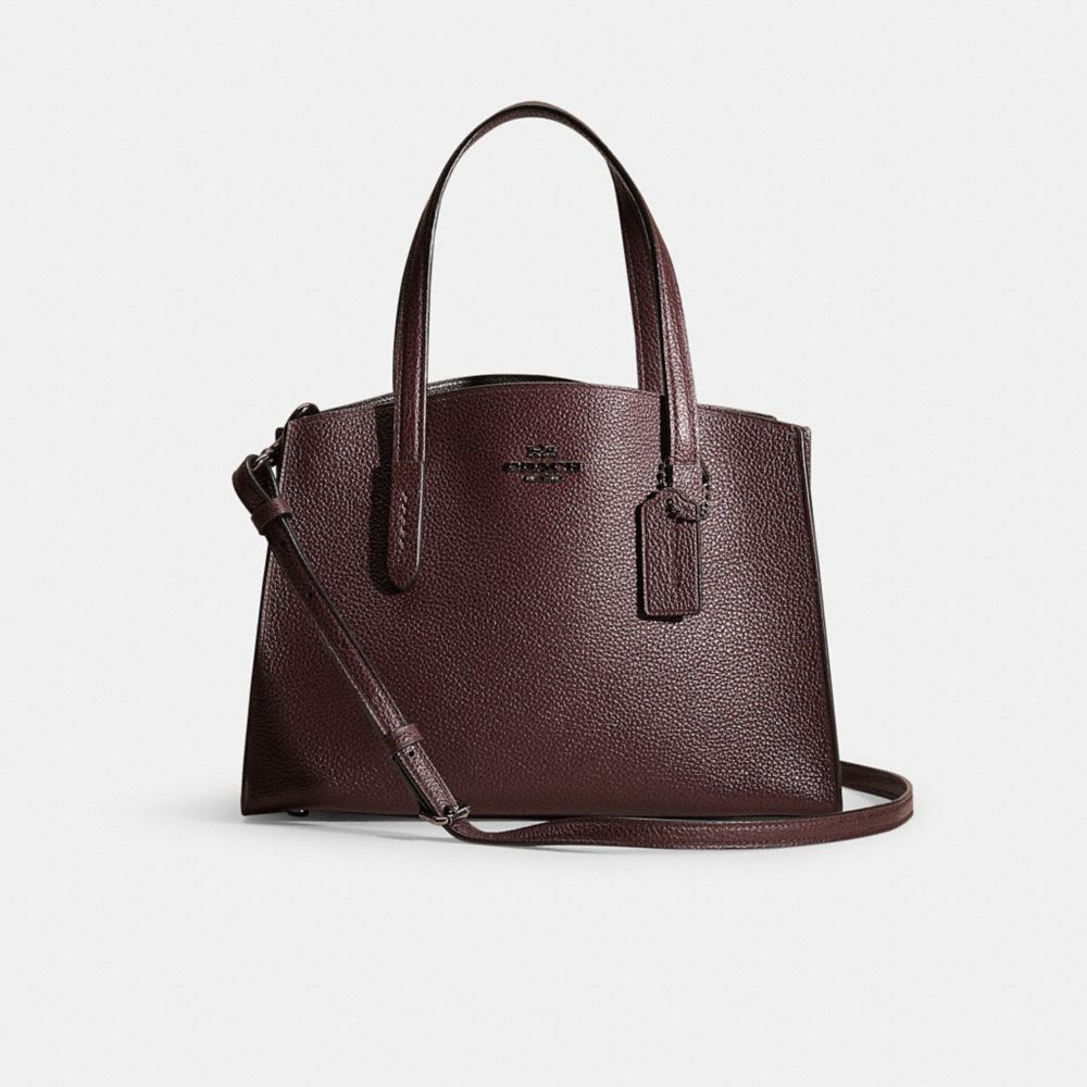 Coach charlie medium carryall in pebble leather sale