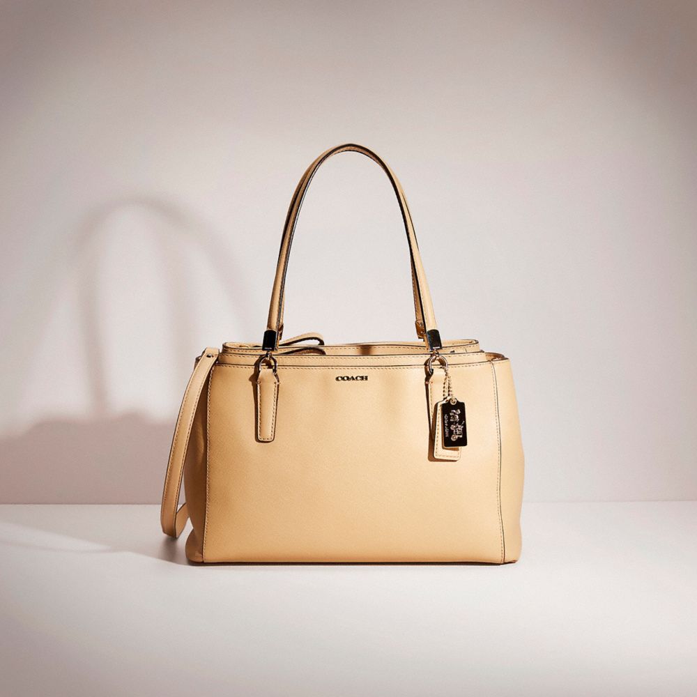 COACH Madison Small Christie Carryall In Saffiano Leather in Brown