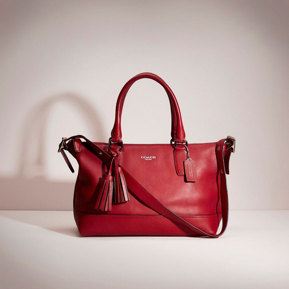 Coach Restored Molly East West Satchel In Red