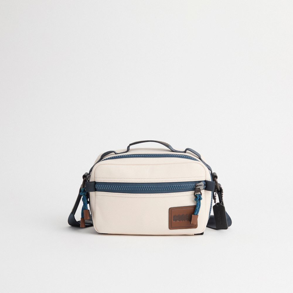 Coach Restored Pacer Top Handle Crossbody With Patch In Black Copper chalk ModeSens