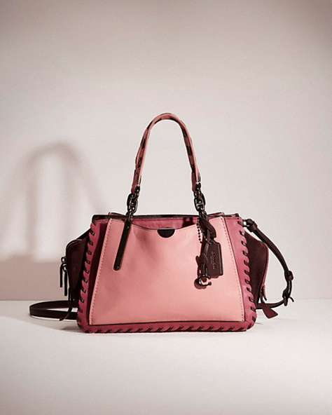 COACH®,RESTORED DREAMER IN COLORBLOCK WITH WHIPSTITCH,Smooth Leather,True Pink Multi/Pewter,Front View