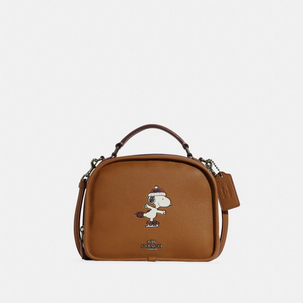 COACH® | Coach X Peanuts Lunch Pail With Snoopy Ice Skate Motif