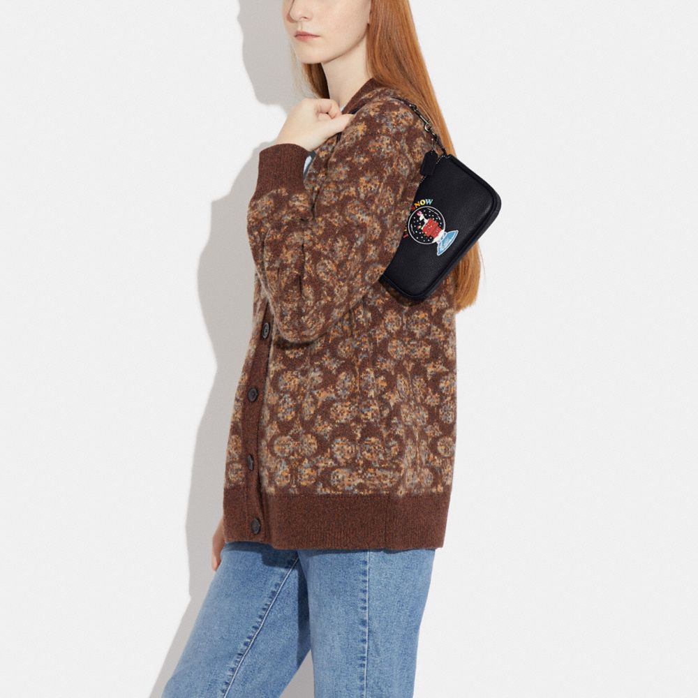 COACH®,Coach X Peanuts Nolita 19 With Snoopy Let It Snow Motif,,Detail View