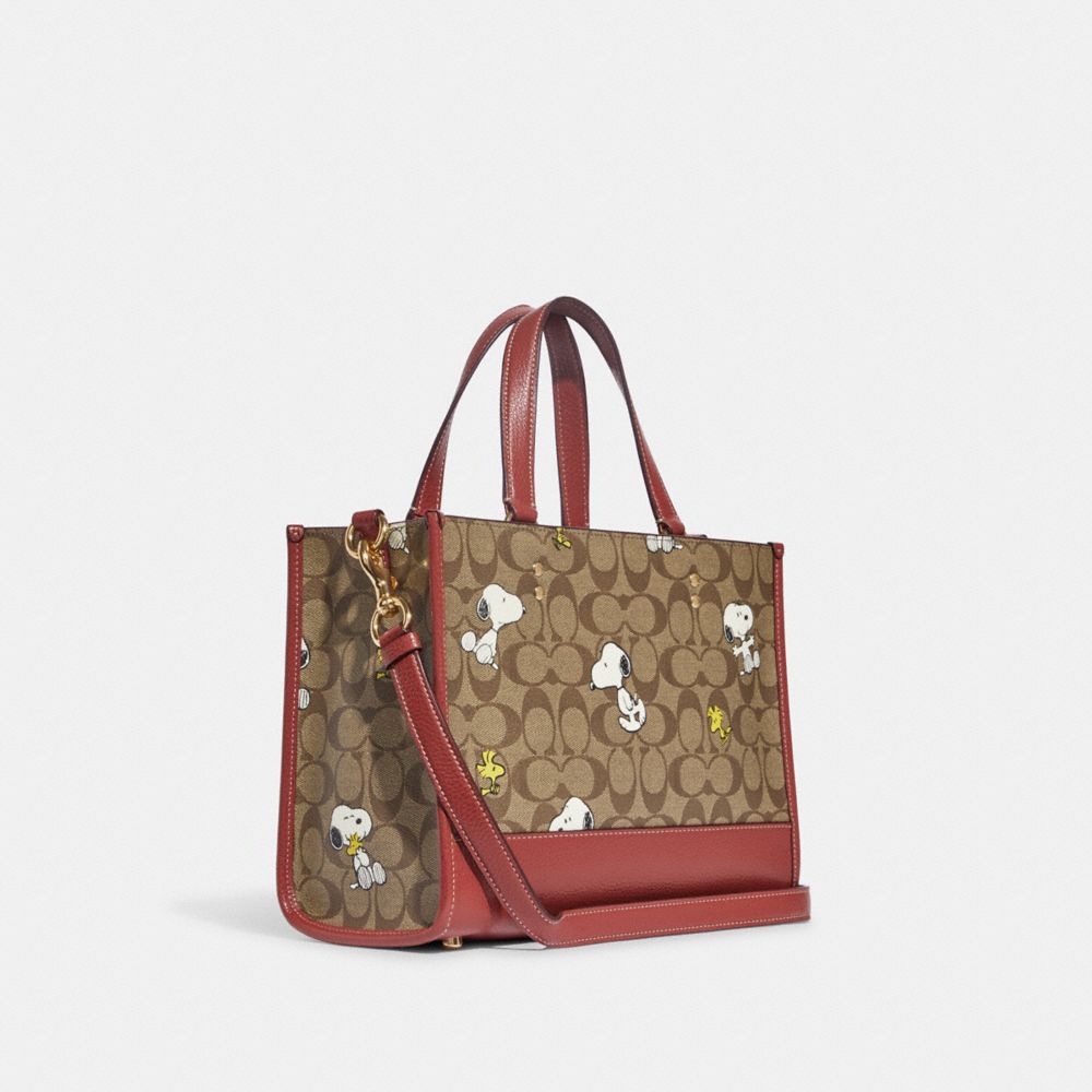 COACH®,【COACH X PEANUTS】デンプシー キャリーオール・シグネチャー・スヌーピー ウッドストック,ハンドバック&サッチェル,